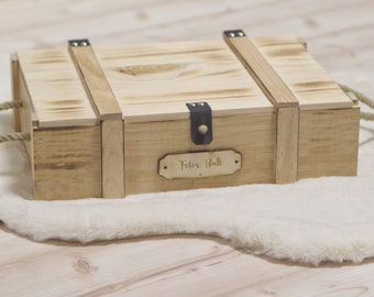 Aufbewahrungsbox mit Deckel / Aufbewahrungsbox / Erinnerungskiste personalisiert / Holzkiste Vintage / Aufbewahrungsbox Fotos