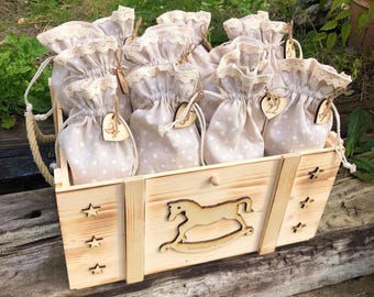 Premium Christmas bags with numbers - Gift bags - Fill-your-own Christmas bags - Linen Christmas bags - Advent calendar