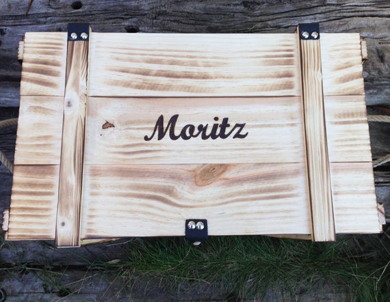 Holztruhe Graviert Mit Namen Spielzeugkiste Mit Namen Etsy