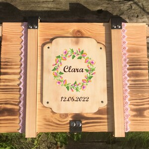 Memory box, personalized with engraving, motif, text for special occasion / gift box / wedding box / birth or christening box / storage box image 6