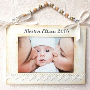 Personalized picture frame with personalized text / Wooden frame engraved with desired text / Photo frame personalized and engraved image 4