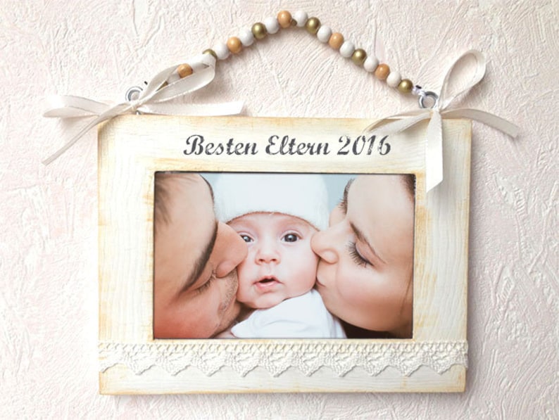 Personalized picture frame with personalized text / Wooden frame engraved with desired text / Photo frame personalized and engraved image 4