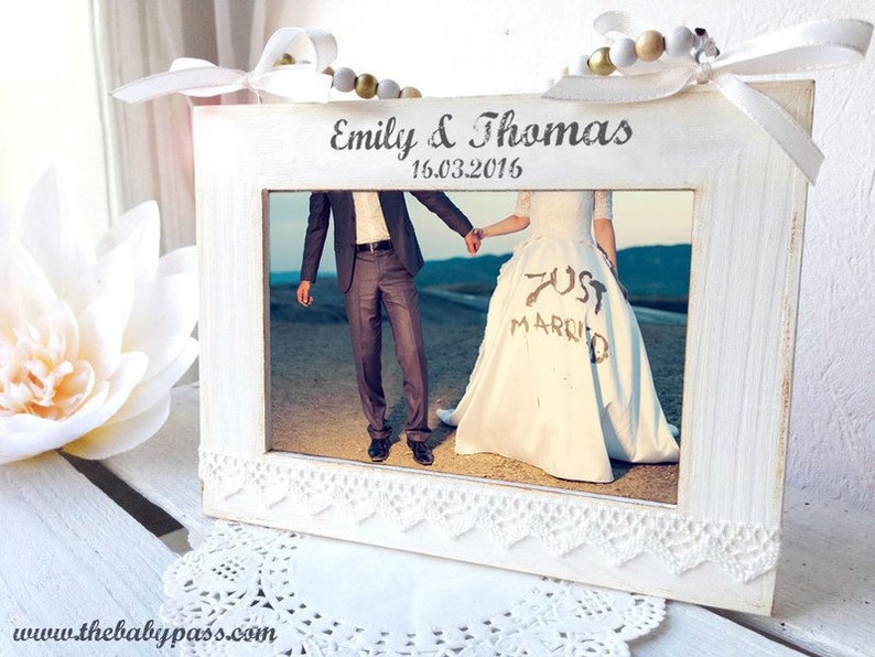 Photo frame personalized with name and date of birth / photo frame personalized with text of your choice image 3