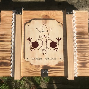 Memorial box for star child with engraving / gift box / storage box / wooden box / wooden box / gift for star child image 2