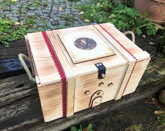 Gnome house personalized with name / Gnome door / Wooden box Christmas / Advent box children / Christmas box / Christmas gift children