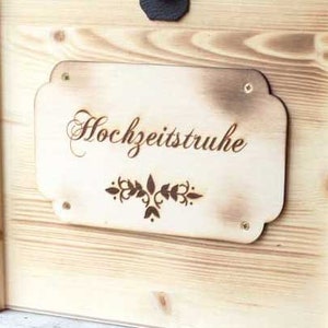 Große Hochzeitskiste Vintage / Erinnerungskiste Hochzeit/ Hochzeitsgeschenk / Erinnerungsbox zur Hochzeit / Holzkiste mit Gravur / Holzbox Bild 3