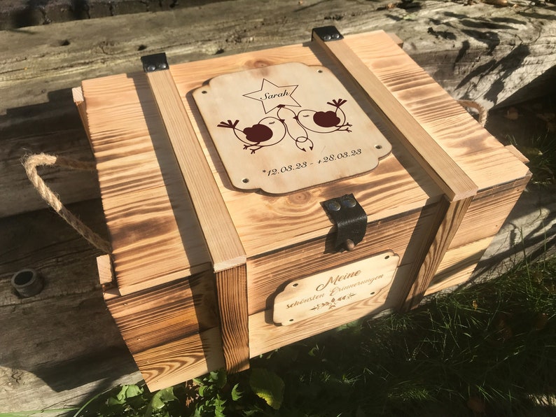 Memorial box for star child with engraving / gift box / storage box / wooden box / wooden box / gift for star child image 1