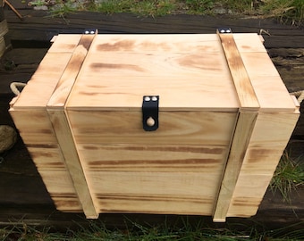 Caja de almacenamiento grande XXL / caja de recuerdos de madera / caja de almacenamiento / caja de recuerdos / caja de madera / caja multiusos / cofre de madera grande