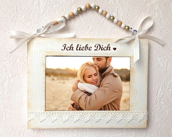 Bilderrahmen personalisiert "Ich liebe Dich" / Fotorahmen