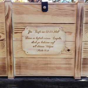 Memory box, personalized with engraving, motif, text for special occasion / gift box / wedding box / birth or christening box / storage box image 5