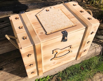 XXL Advent box personalized with Advent calendar / Christmas box / memory box with engraving / Advent gift / Christmas gift