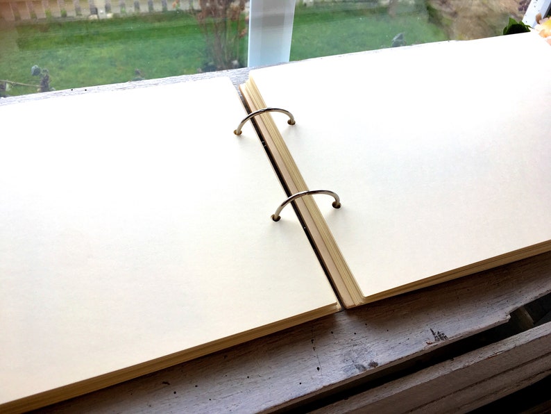 Familienbuch / Fotoalbum Din A4 / Gästebuch aus Holz mit Gravur / Fotoalbum Vintage / Holzbuch graviert und personalisiert image 3