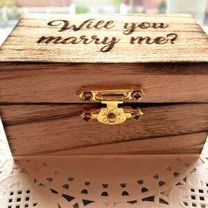 Memory box personalized for traveling couples, memory box personalized with names, wooden chest with engraving image 4