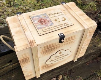 Personalized XXL Keepsake Box for a Star Child – Personalized Wooden Memorial Box – Bereavement Gift for Grieving Parents – Star Baby