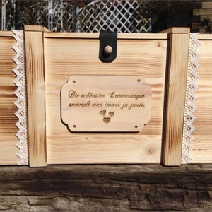 Memory box, personalized with engraving, motif, text for special occasion / gift box / wedding box / birth or christening box / storage box image 6