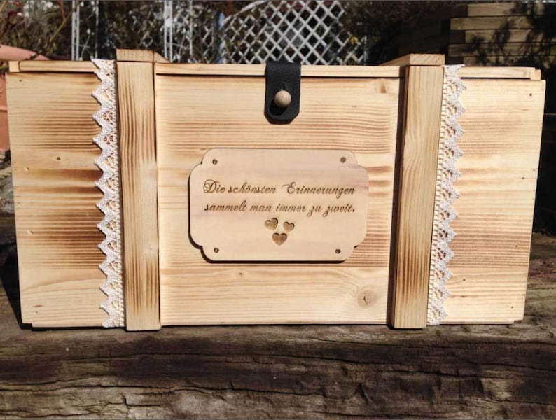 Memory box, personalized with engraving, motif, text for special occasion / gift box / wedding box / birth or christening box / storage box image 6