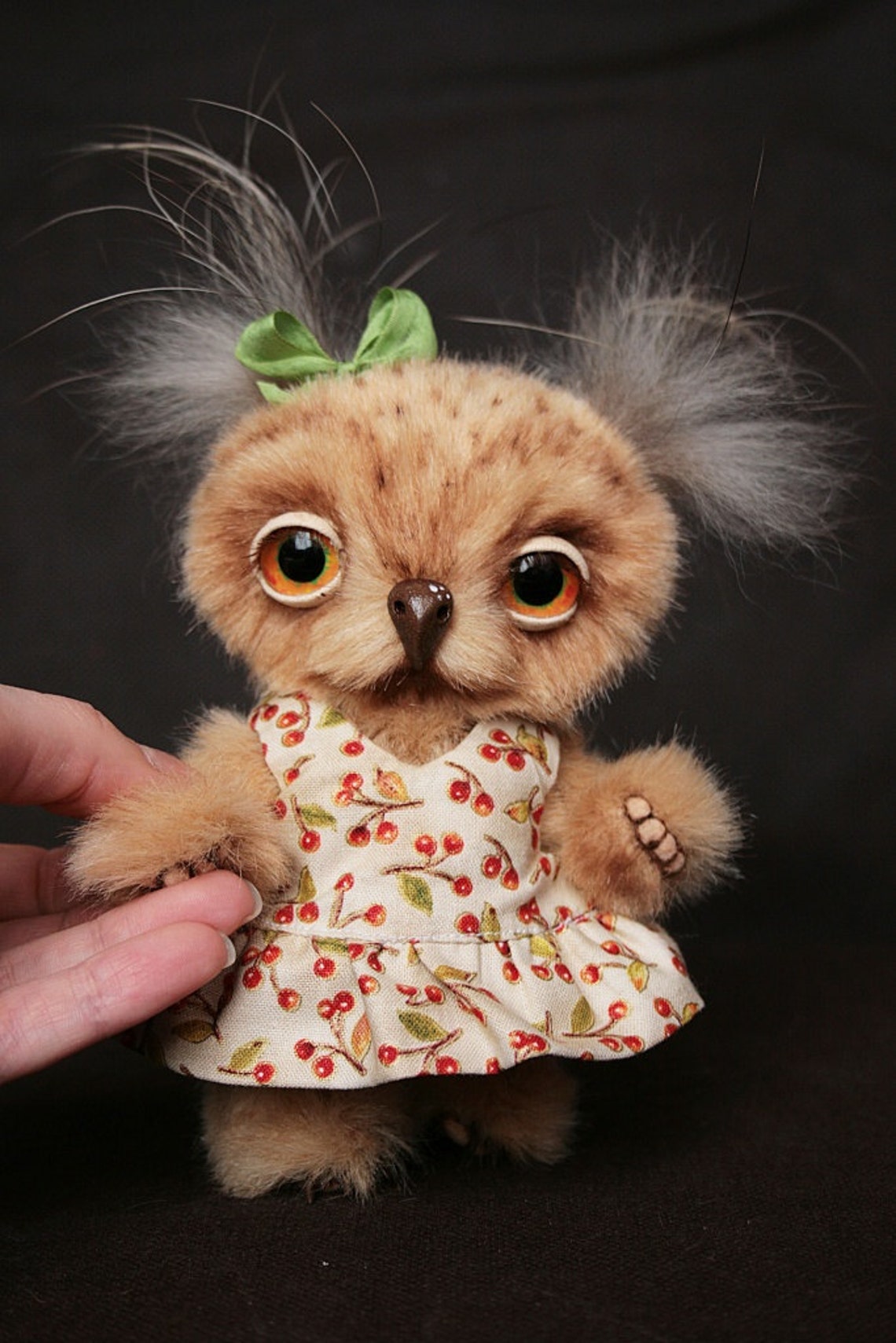 Owl Ainhoa Teddy 4.7 inches 12 cm Etsy