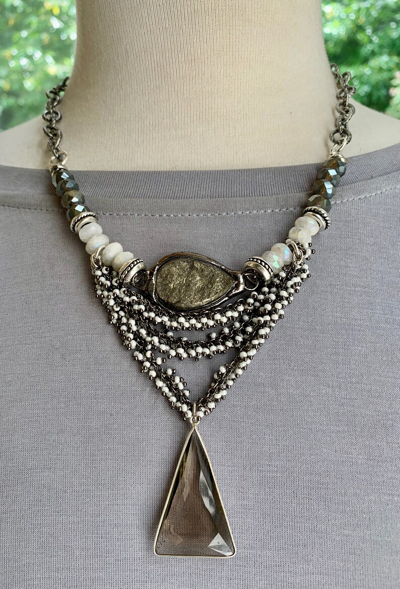 smoky quartz jewelry rainbow moonstone necklace pyrite necklace pearl necklace layered necklace for her bohemian necklace necklace