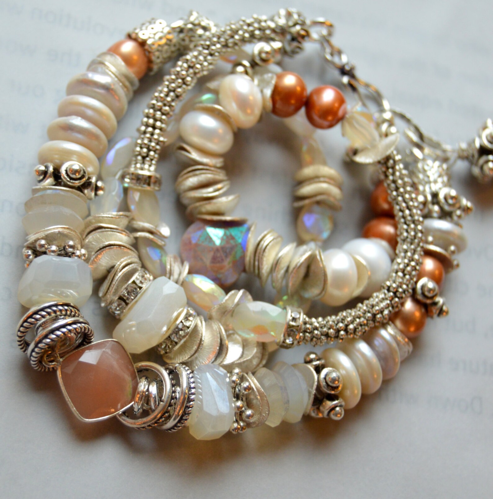 Bracelet wrap bracelet artisan bracelet chunky multi Etsy