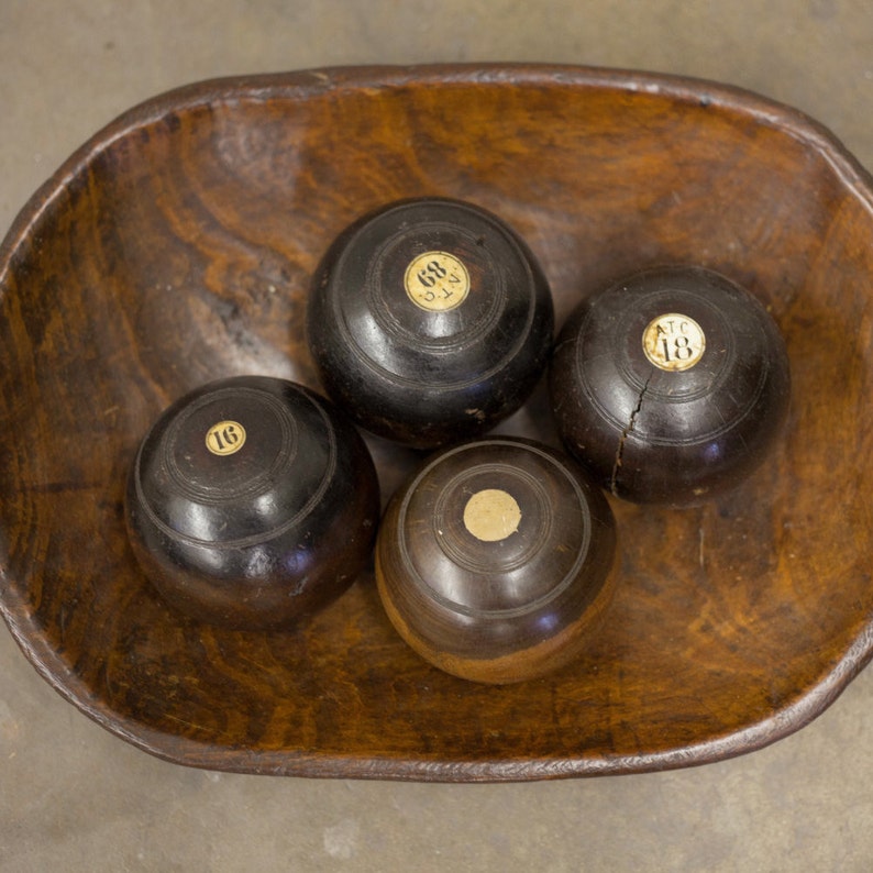 Antique English Bocce Ball Etsy