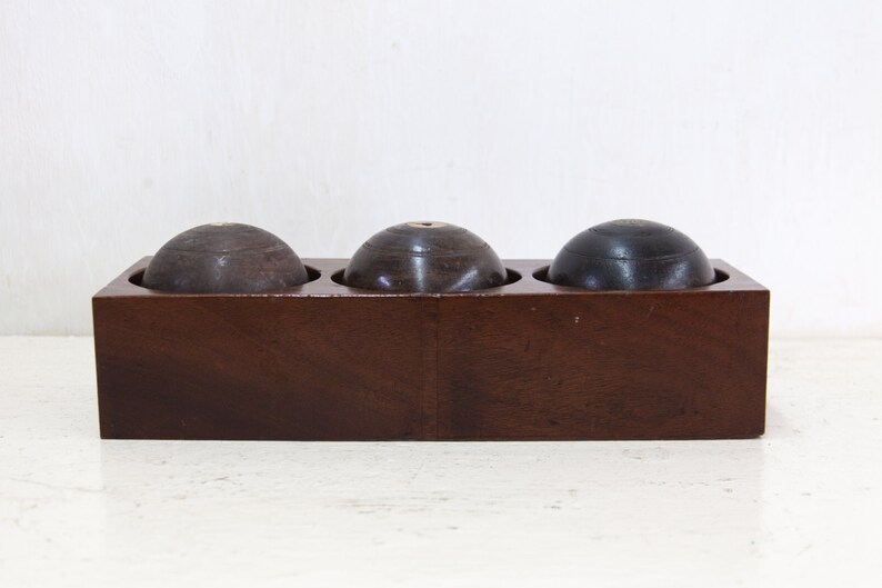 Antique Wooden Bocce Ball Holder Etsy