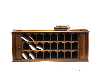 Beautiful English Mahogany Tambour Cabinet