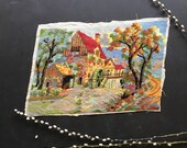 5 Vintage handmade needlepoint seat covers pillow tops or wall hangings still lifes various designs home decor from MilkweedVintageHome
