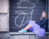 SHORT LAVENDER TUTU skirt - Tea lenght lilac tulle skirt - 8 layers sewn tutu - Custom - Adult tutu skirt - Girl tulle skirt - Flower girl
