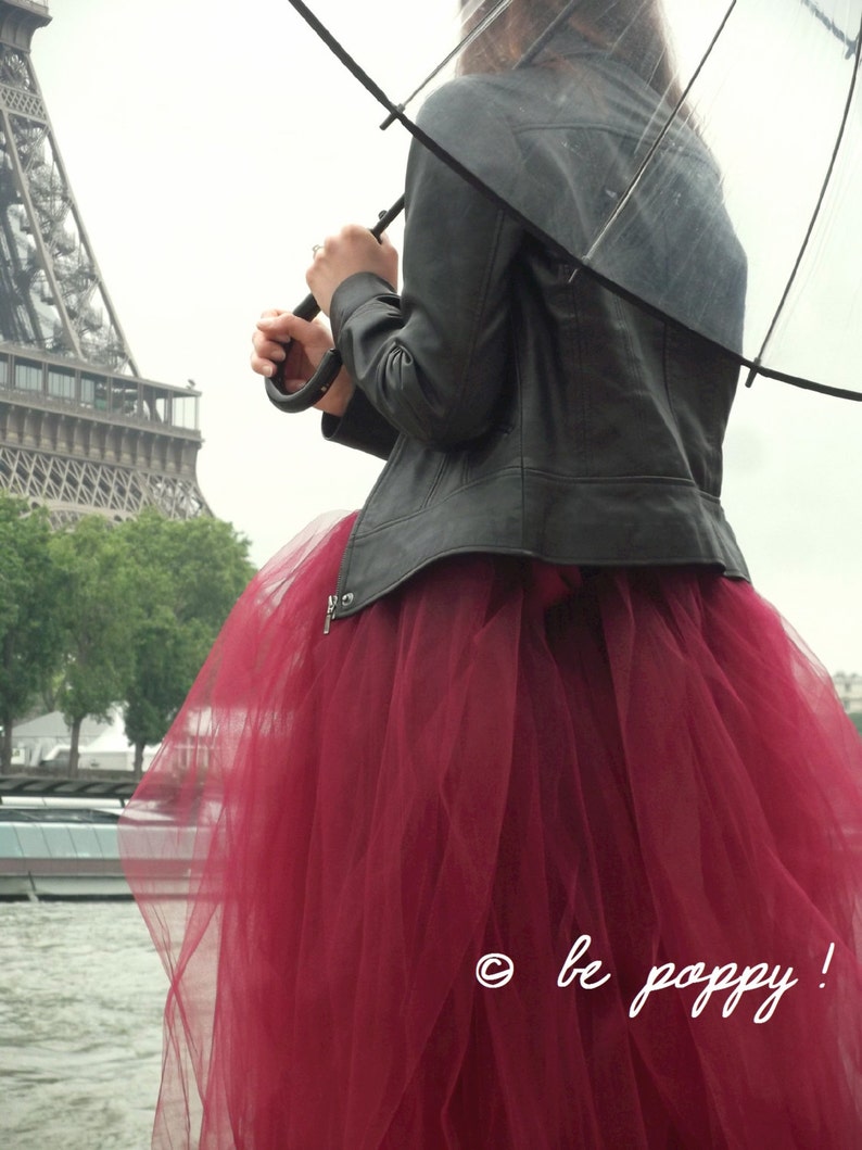 Robe mariée rock tulle bordeaux Be poppy