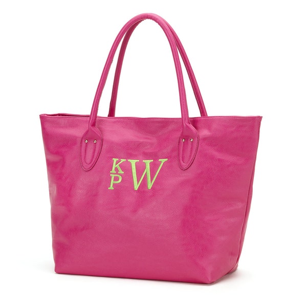 PURSE SALE Monogrammed Purse (leather like material)  ONLY Hot Pink left in stock