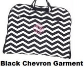 Monogram Garment Bags: Chevron Garment Bag, Aqua Chevron, Solid Black or Black Damask Garment Bag price includes monogram