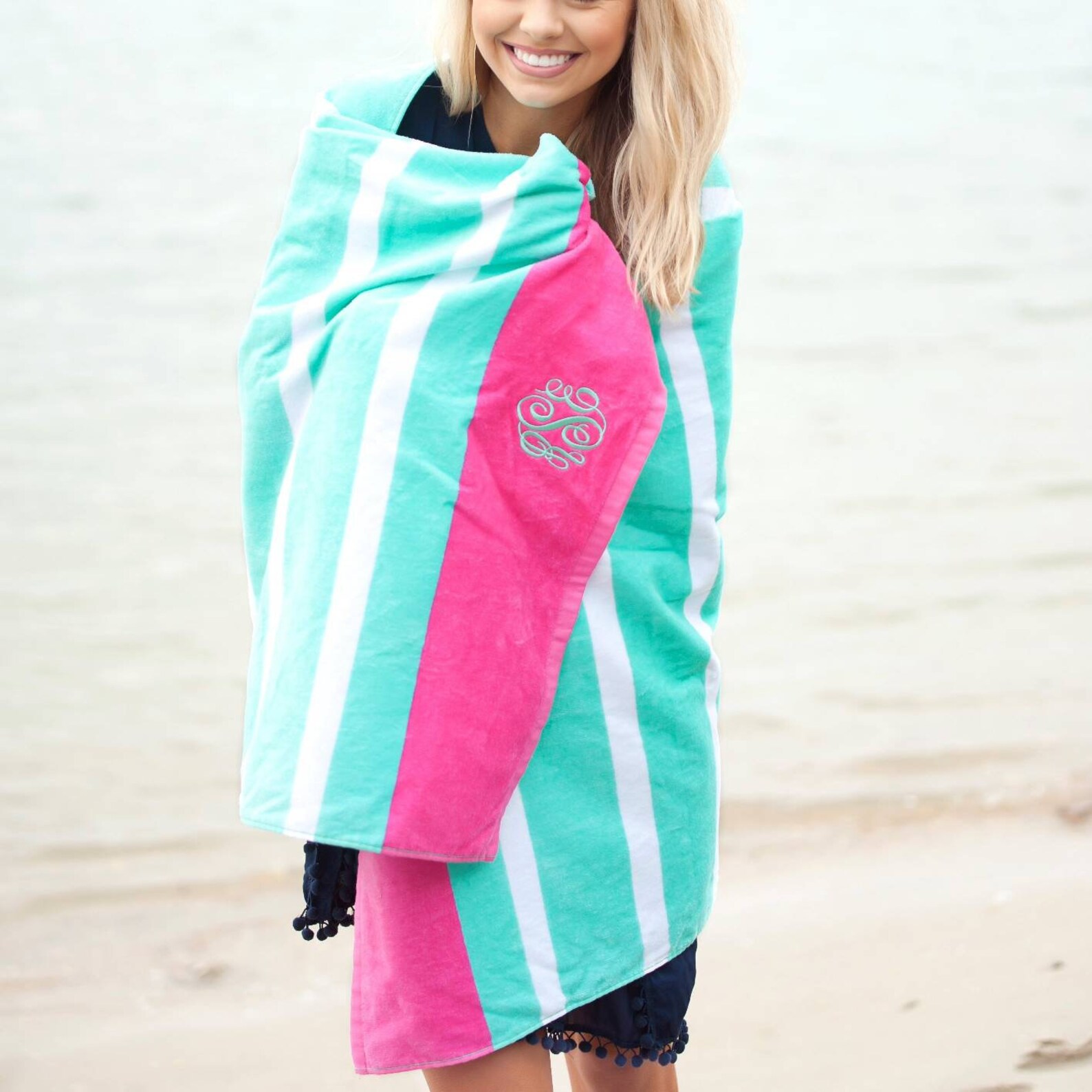 Monogram Beach Towels matching Beach Bags Tunics and Cooler Etsy