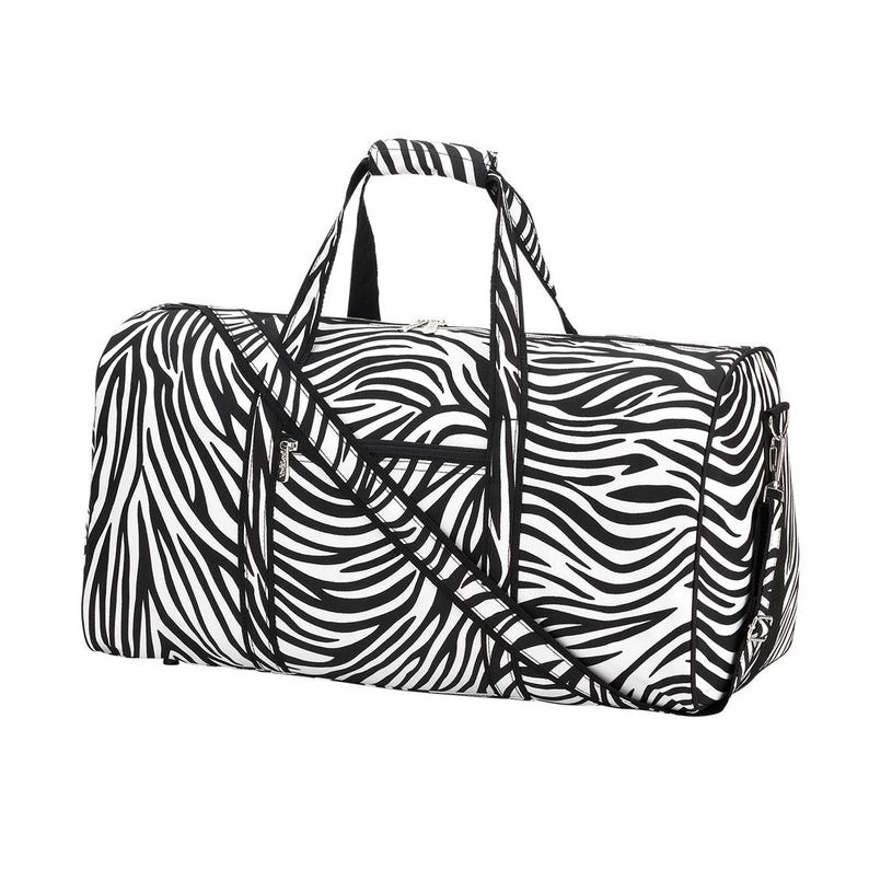 Monogram Duffel Bag (choose from 4 patterns Aqua Chevron, Black Maddie, Zebra and Woods Camo) image 5