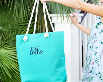 Monogram Beach Bag con toalla de playa monograma a juego