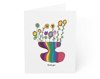 The Rainbow Vase Thank You Card — Fine Art Illustrated Stationery