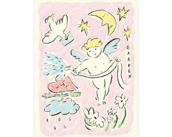 The Cherub Angel Collection: Hand-Illustrated Postcard Set (10-Pack)