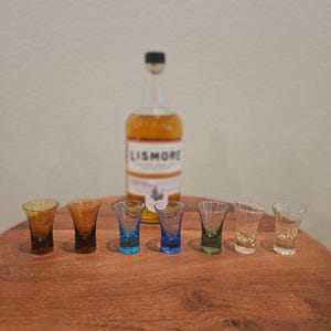 Multicolored Cordial Shot Glasses Vintage (7 Total)