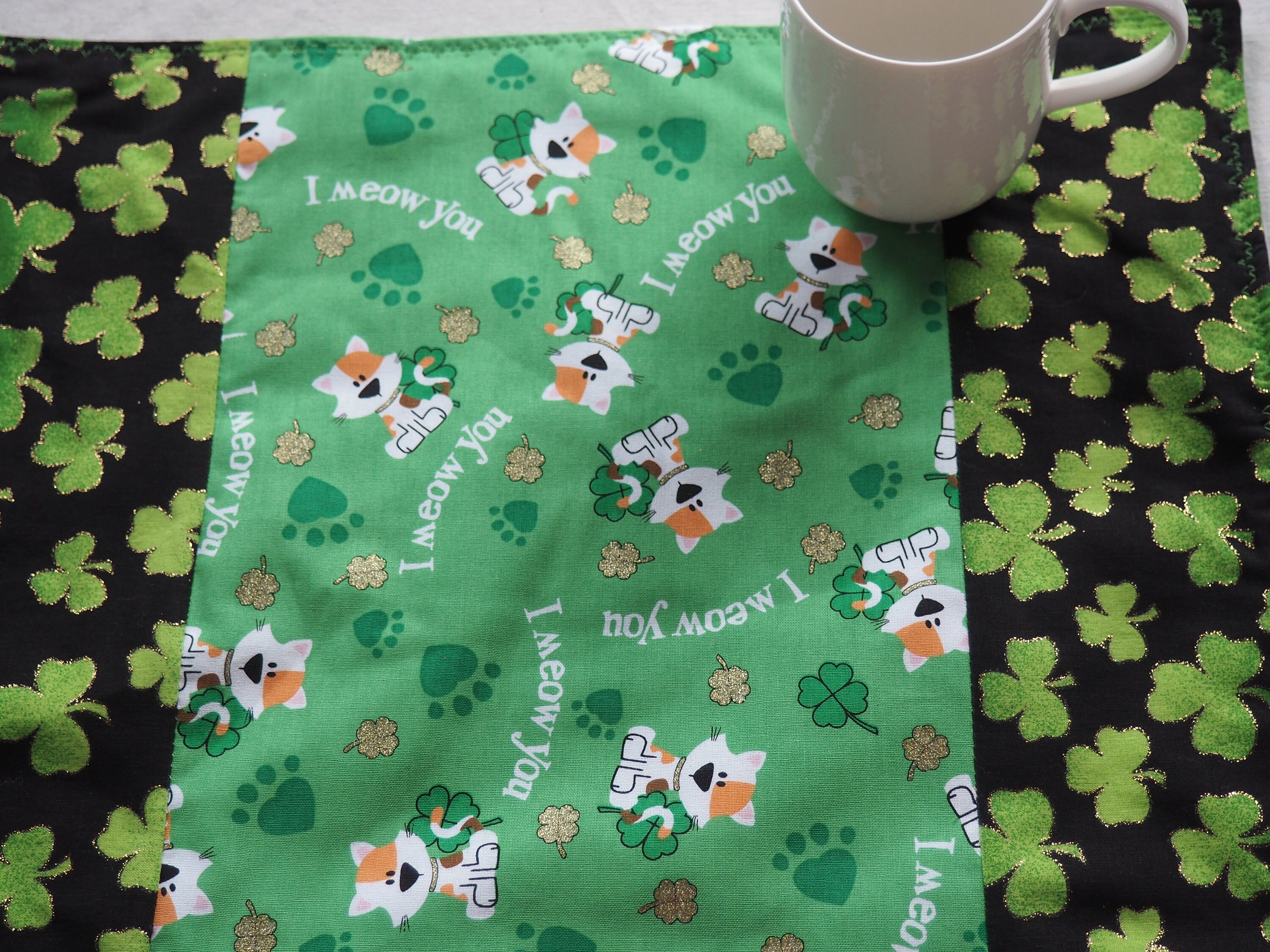 St. Patrick's Day Placemats Set of 6 Handmade St Etsy