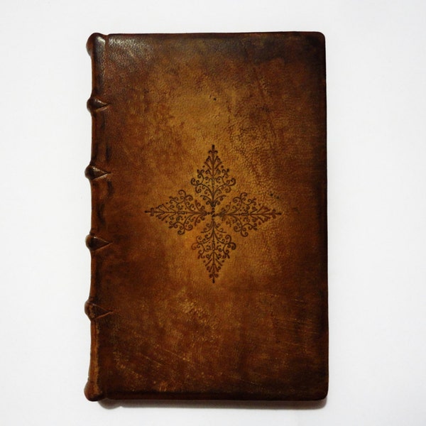 Medieval style journal / antique style blank leather journal / personalized initials / journal initials