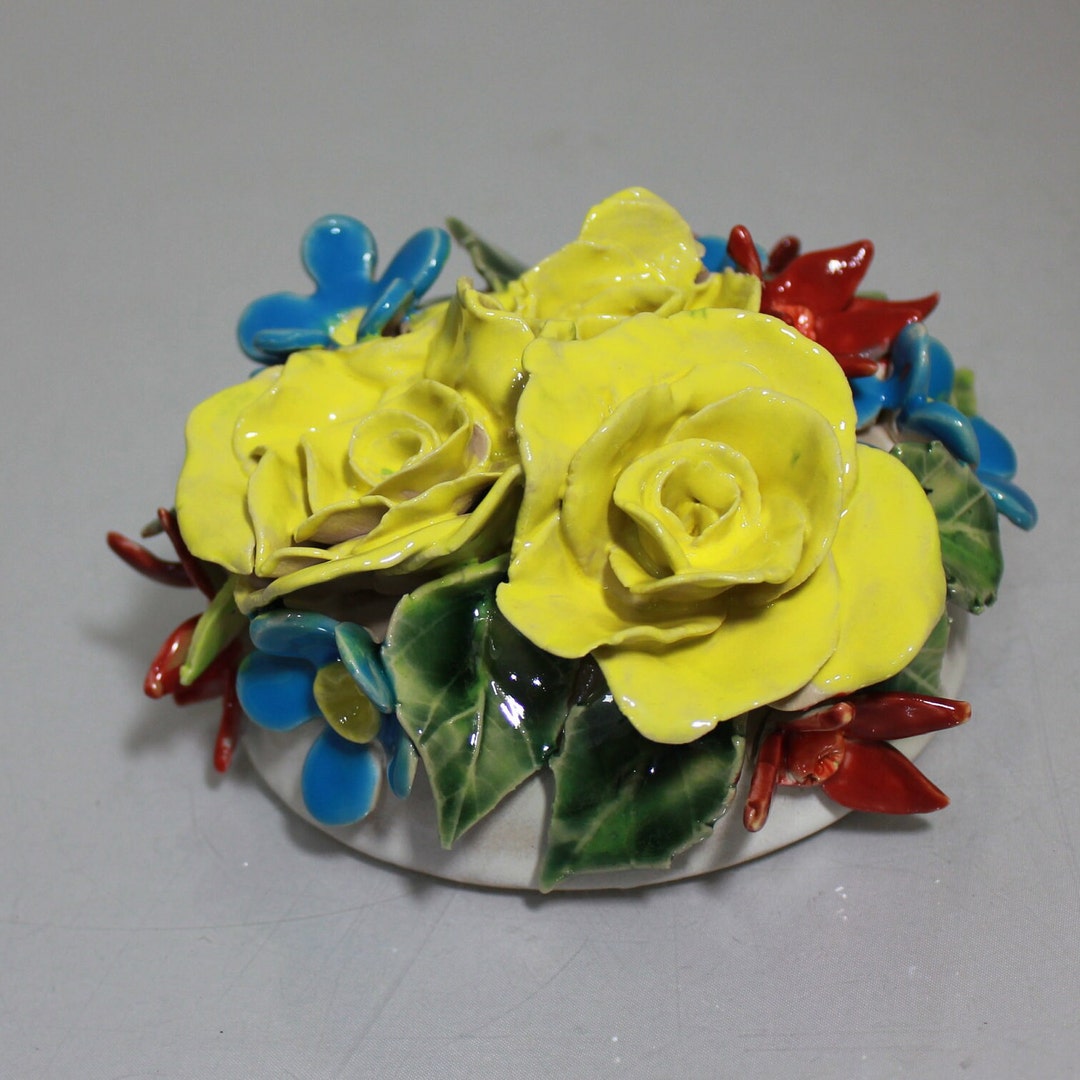 Eternal Flowers Stoneware Mixed Flowers Individually Hand Made Etsy UK
