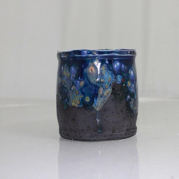 Hand Thrown earthenware pen pot/mug/candle holder