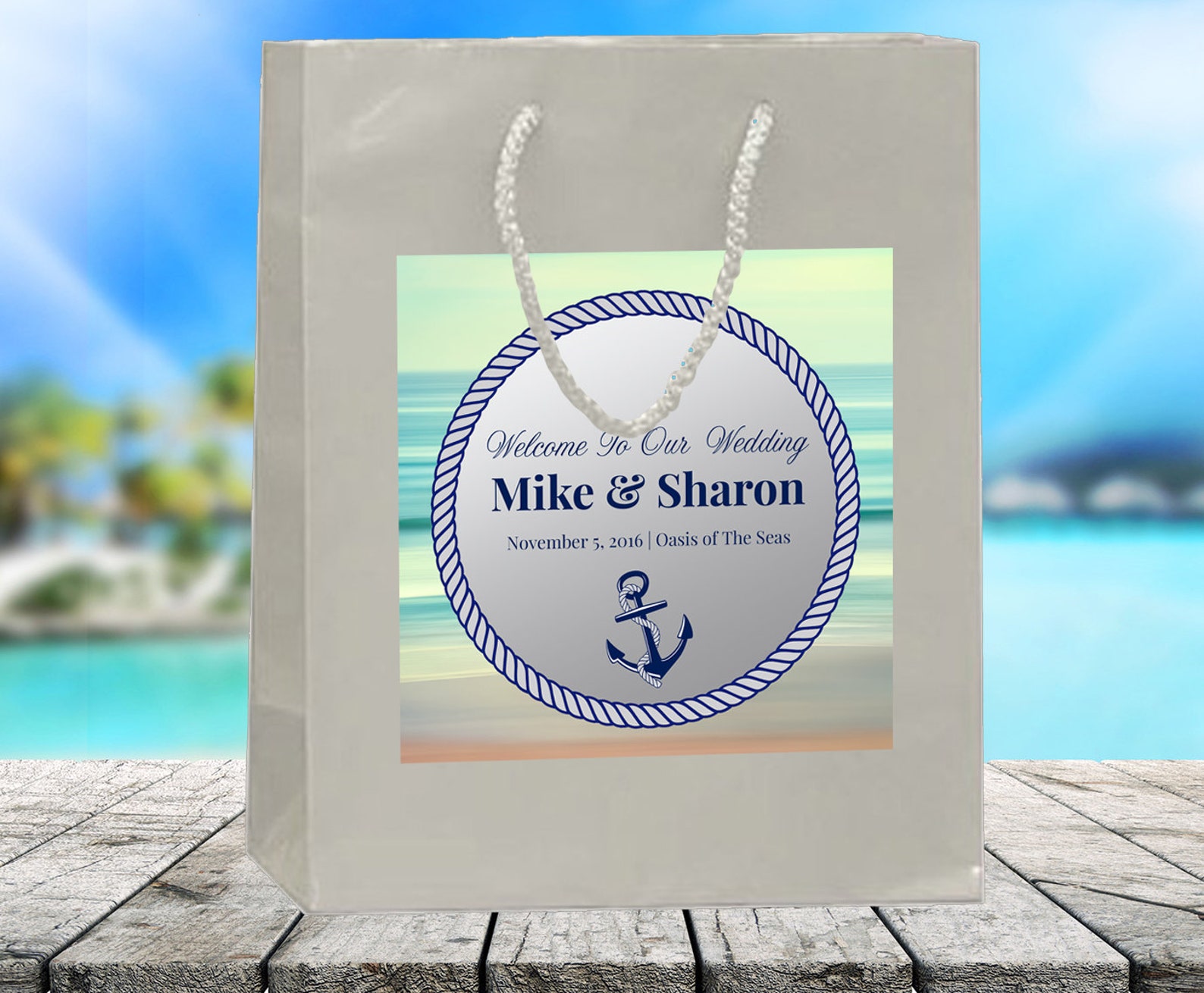 cruise wedding welcome bags