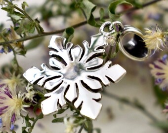 December Snow Pendant // Snowflake Pendants // Chain Necklace // Winter Jewelry // Village Silversmith