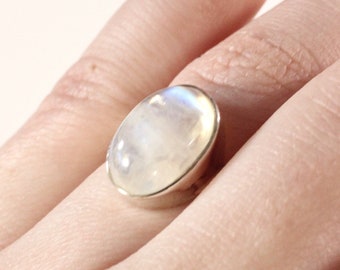 Oval Moonstone Pendant Moonstone Jewelry Sterling Silver Jewelry Sterling Silver Village Silversmith