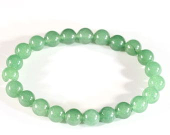 Aventurine Stretchy Bracelet // Elastic Bracelets // Stone Jewelry // Village Silversmith