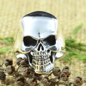 Classic Skull Silver Ring // Sterling Silver Ring // Statement Ring // Sterling Silver // Village Silversmith