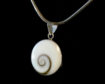 Natural Abalone Cone Shell Shiva Eye Pendant Beads Necklace Women Jewelry FA236