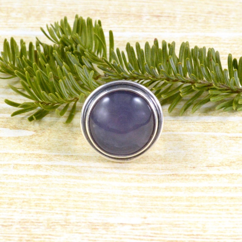 Purple Moon Chalcedony Ring Chalcedony Jewelry Sterling Silver Village Silversmith