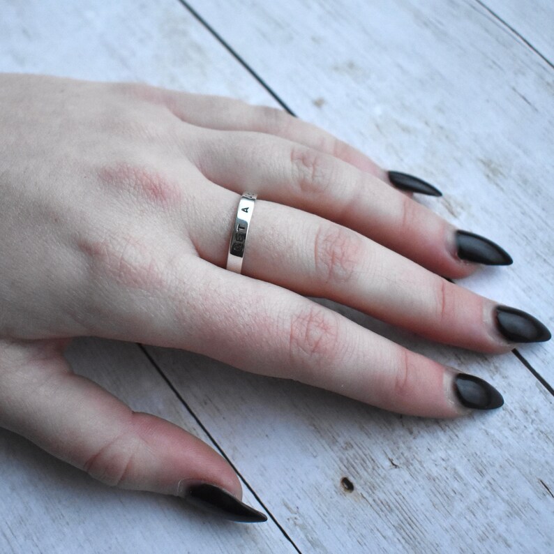 Babson Boulders Get A Job Stacking Ring Sterling Silver Ring Stacking Ring Sterling Silver Village Silversmith