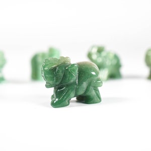 Aventurine Elephant Carving// Polished Aventurine // Elephant Statue // Metaphysical Crystal// Green Aventurine // Village Silversmith